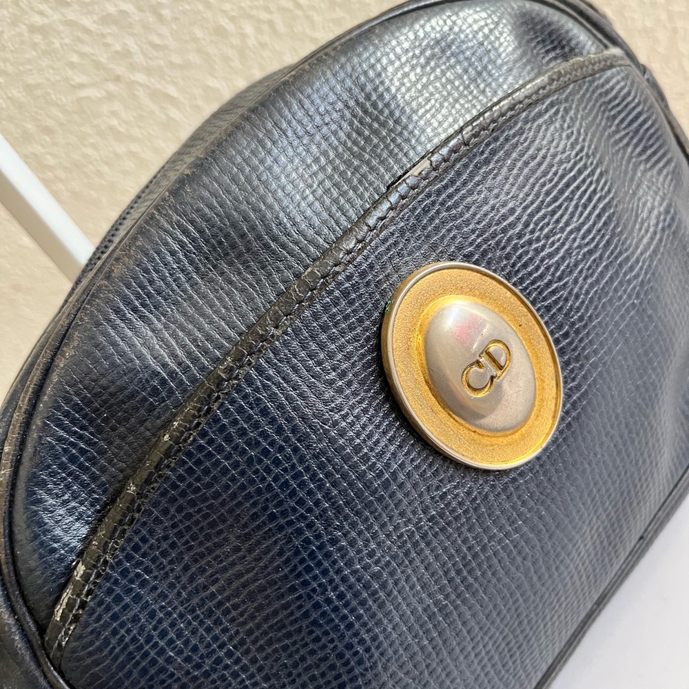 Navy blue Leather Crossbody Bag - Picture 10 of 15